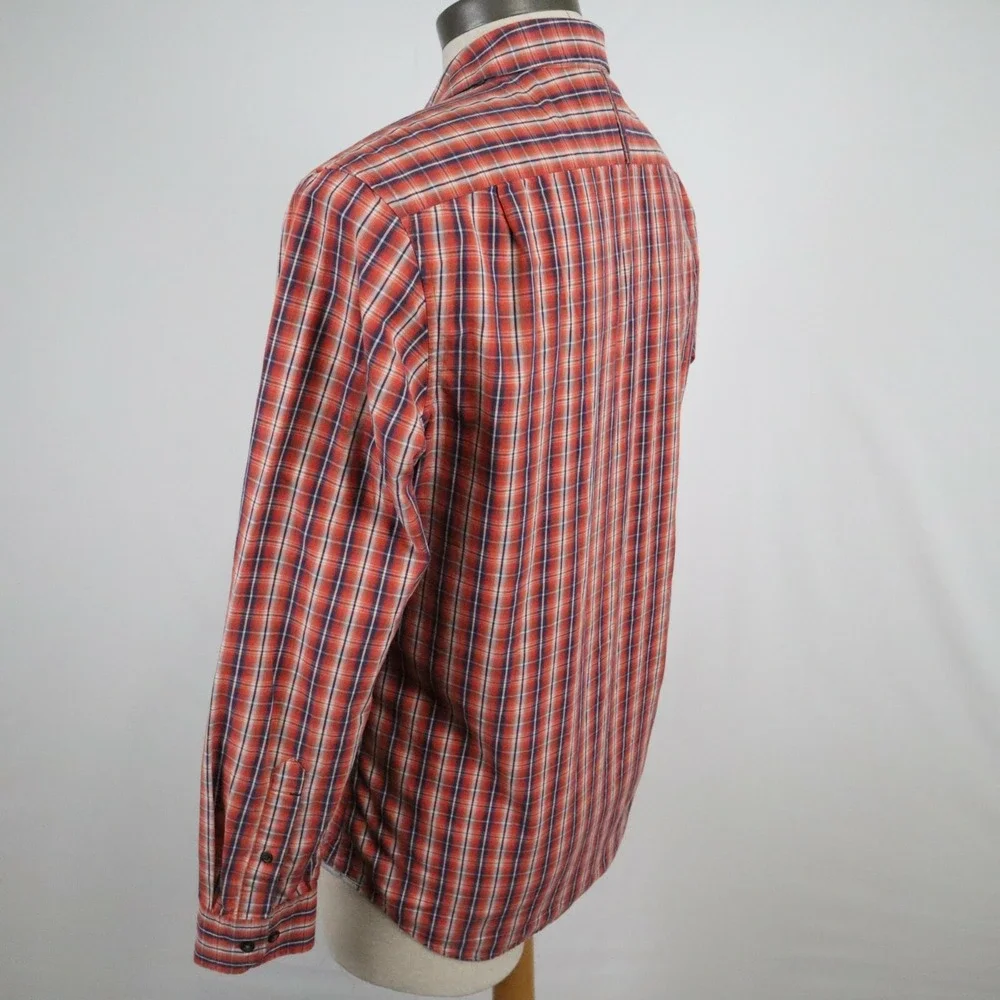 Banana Republic Shirt Mens Medium 15-15.5‎ Pocket Button Up Plaid Long Sleeve
